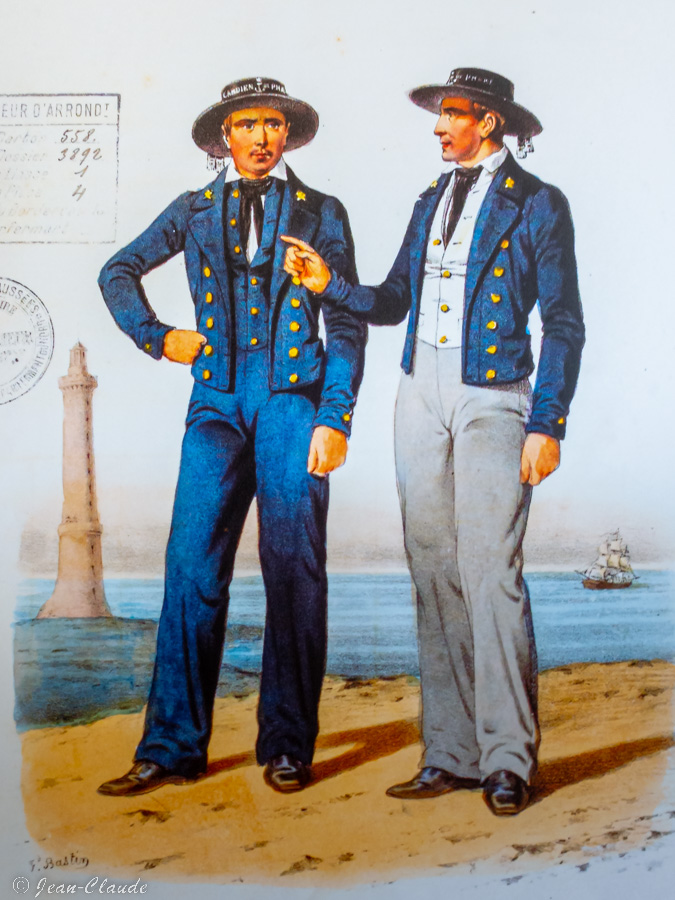 Costumes de gardiens de phares, 1849 - Musée du phare de Gravelines.