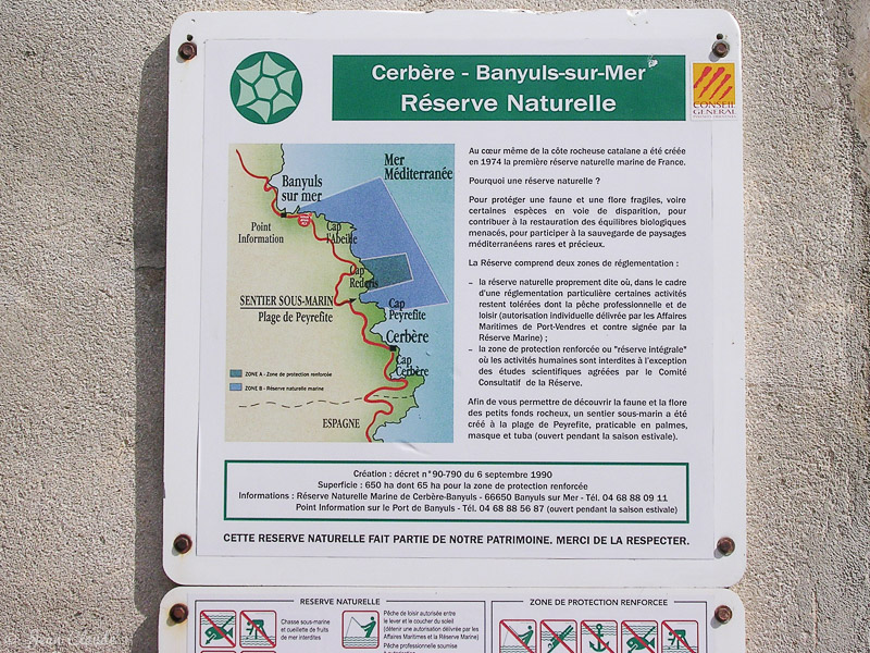 Panneau d'information de la Réserve Naturelle