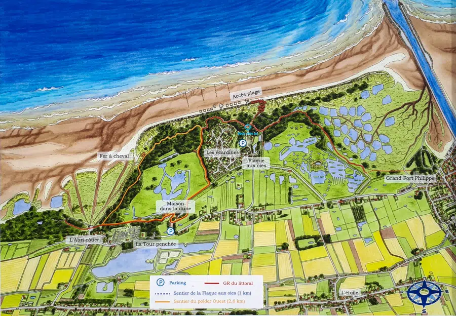 Panneau d'affichage du Platier d'Oye (plan)