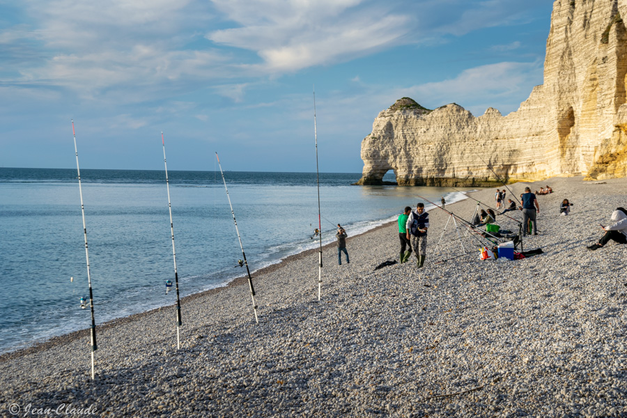 Surfcasting à Etretat, juin 2022