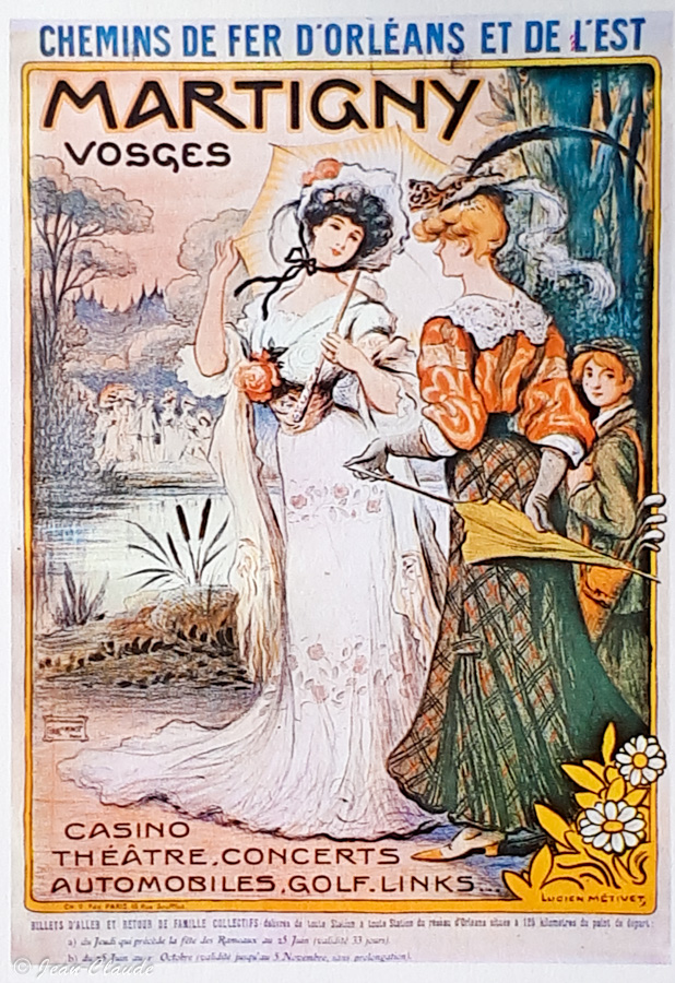 Affiche : Chemins de fer d'Orléans et de l'Est - Martigny Vosges