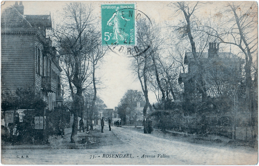73. – ROSENDAEL. – Avenue Vallon – C.A.R., cachet de la poste 1921.