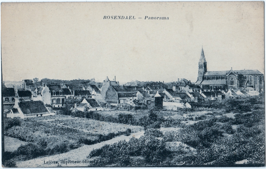 ROSENDAEL – Panorama – Lefèvre, imprimeur-éditeur, date de la correspondance le 3 novembre 1919.