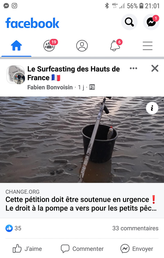 Pétition au droit de la pompe à vers. - Facebook Le Surfcasting de Hauts de France