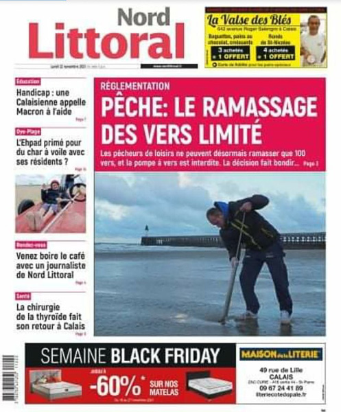 Pêche: le ramassage des vers limité . - Nord Littoral 2021