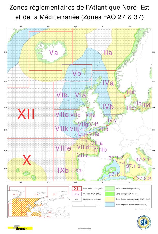 Zones réglementaires CIEM