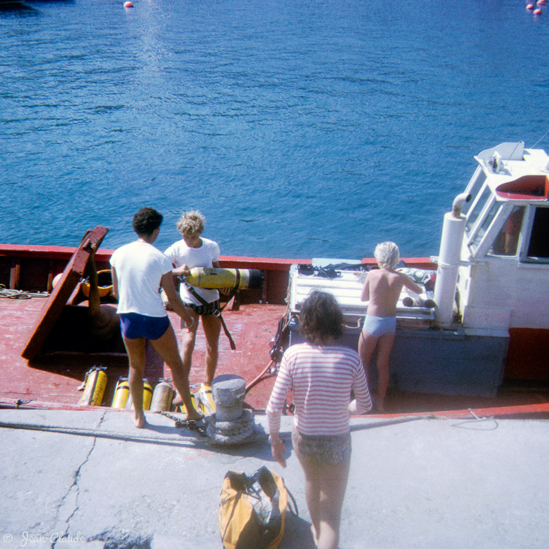 Stage de plongée à Banyuls-sur-Mer, 1972 - Une reproduction de diapositive 24x36