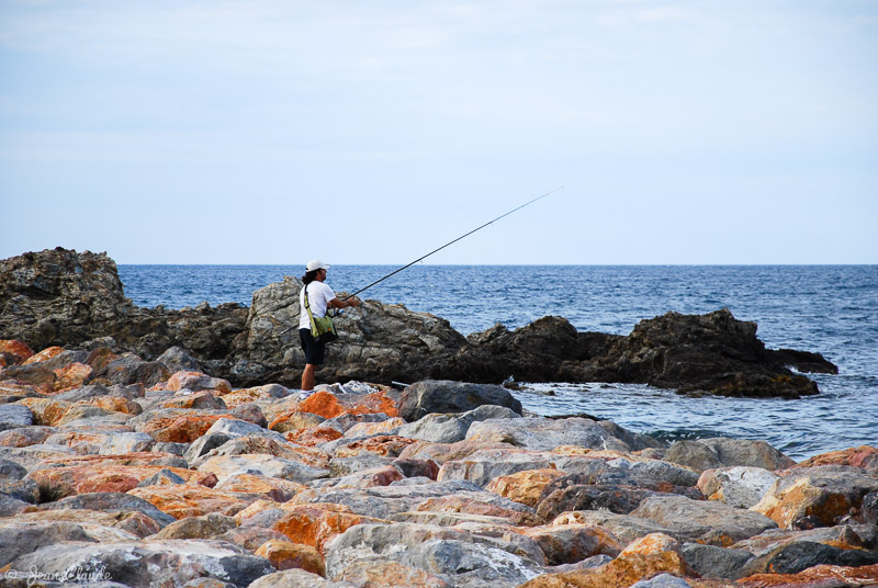 Rockfishing sur la rive gauche de la jetée menant à la Grosse Île, 2009
