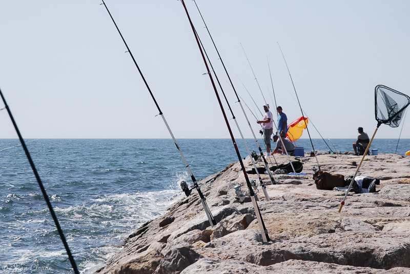 Pêche de la dorade sur les épis des Saintes-Maries-de-la-Mer, 2011