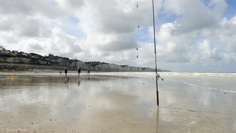 Surfcasting sur la plage de Ault-Onival, 2012