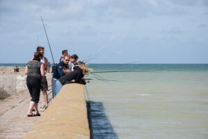 Pêche sur la jetée du Tréport, 2012