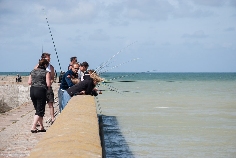 Pêche sur la jetée du Tréport, 2012
