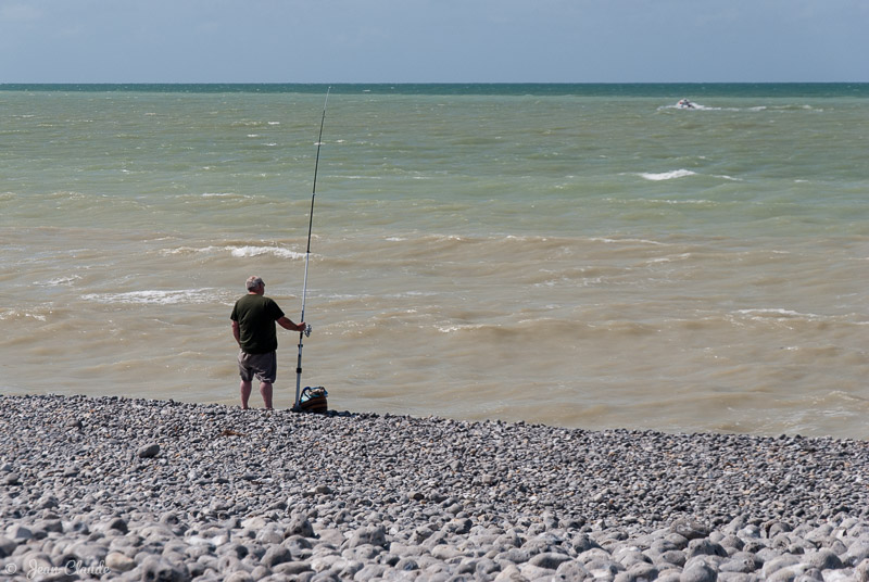 Surfcasting au Tréport vers le casino, 2012