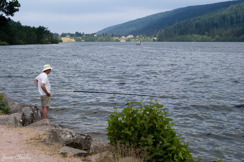 Pêche au coup sur la rive sud du lac. - Gérardmer, 2017