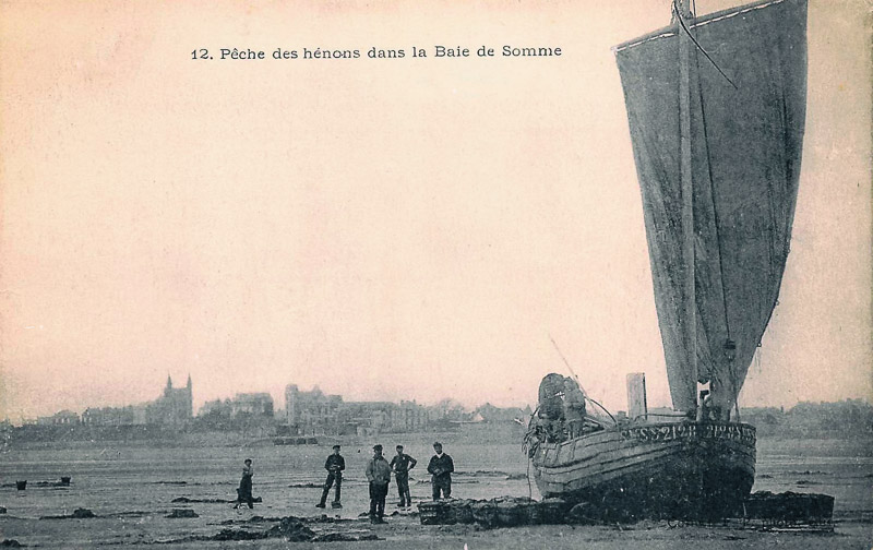 CPA - 12. Pêche des hénons dans la Baie de Somme