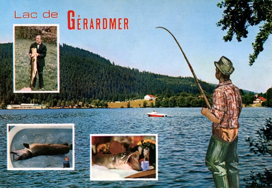La pêche du brochet CPSM - Dans le Lac de GERARDMER (88) - Pêche à la ligne
