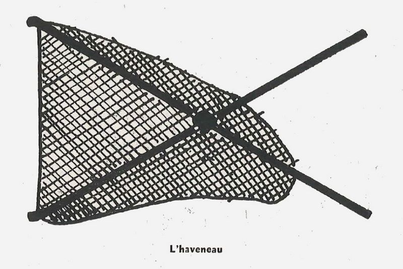 Fig 2 - Haveneau avec une armature en ciseaux