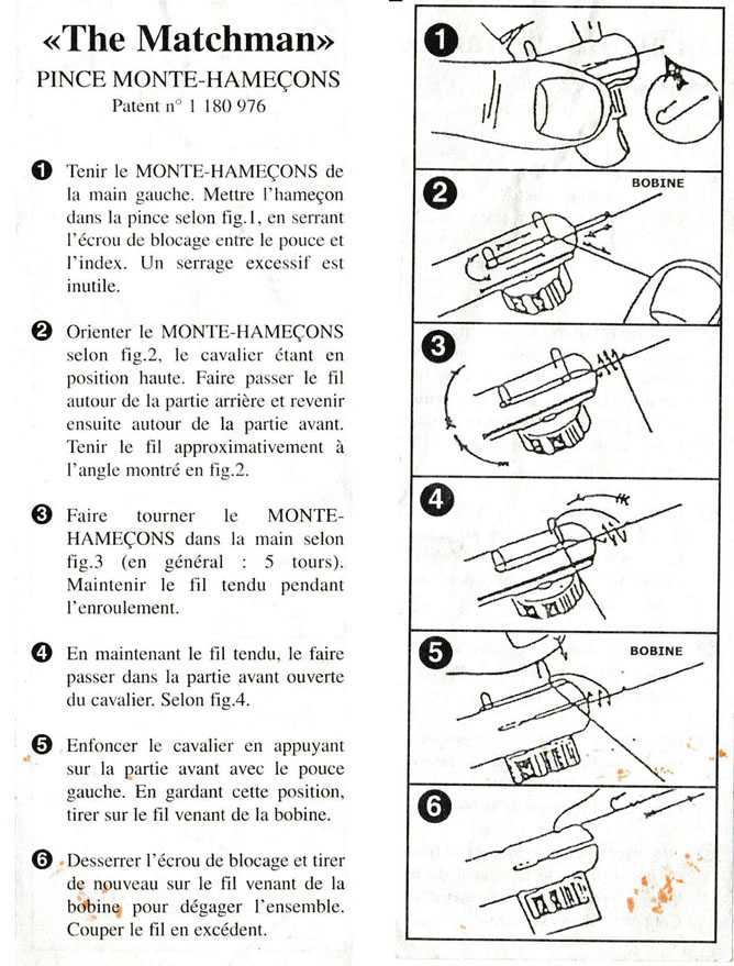 Copie du mode d'emploi du Matchman