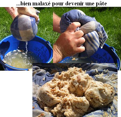 Du pain bien malaxée pour obtenir une pâte