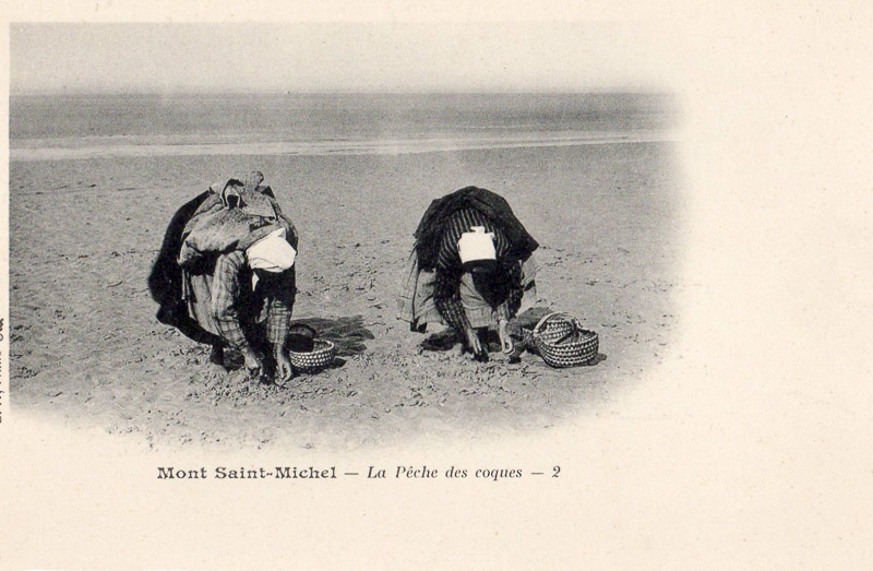 CPA-Mont-Saint-Michel - La pêche aux coques - 2 B.F., Paris