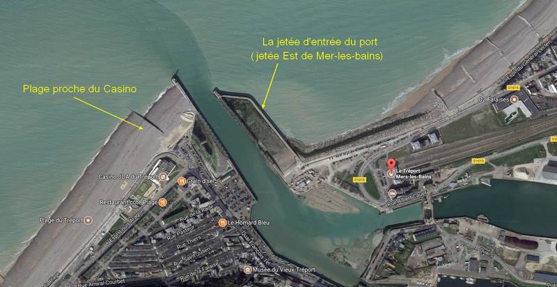 Plan du port de le Tréport