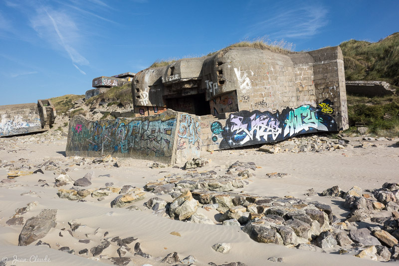 L’un des nombreux blockhaus de la batterie de Leffrinckoucke, 2016