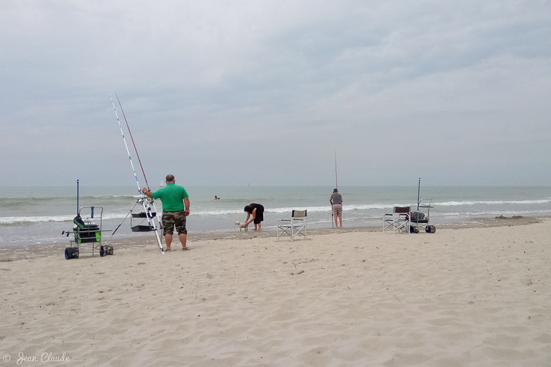 Surfcasting en été au niveau de la batterie de Leffrinckoucke, 2017