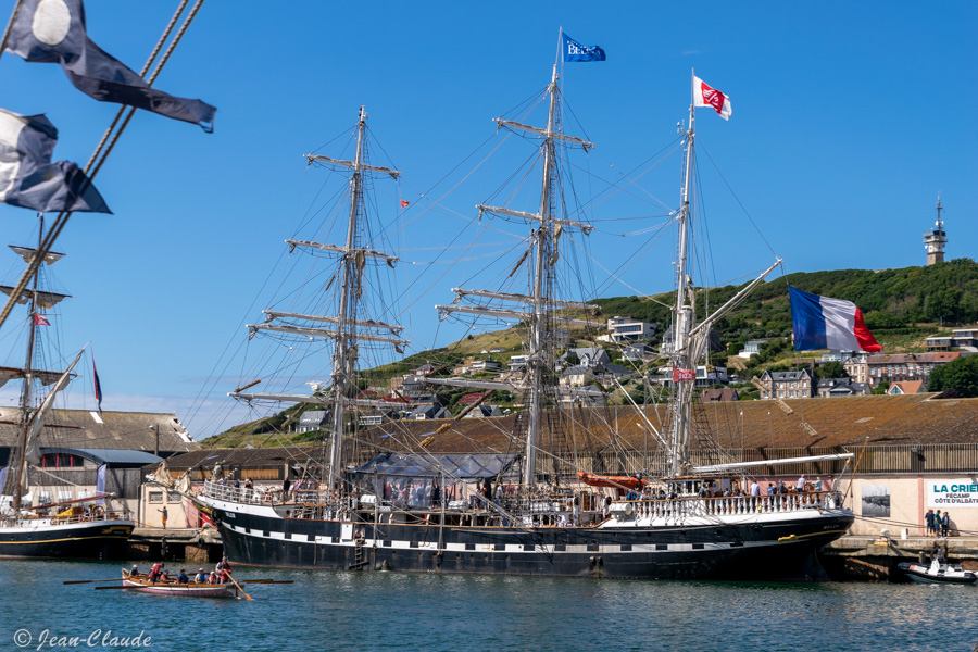 Le Belem vu du quai Bérigny, Fécamp 2022