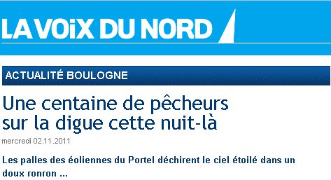 La digue Carnot et ses dangers - La Voix du Nord du 02/11/2012