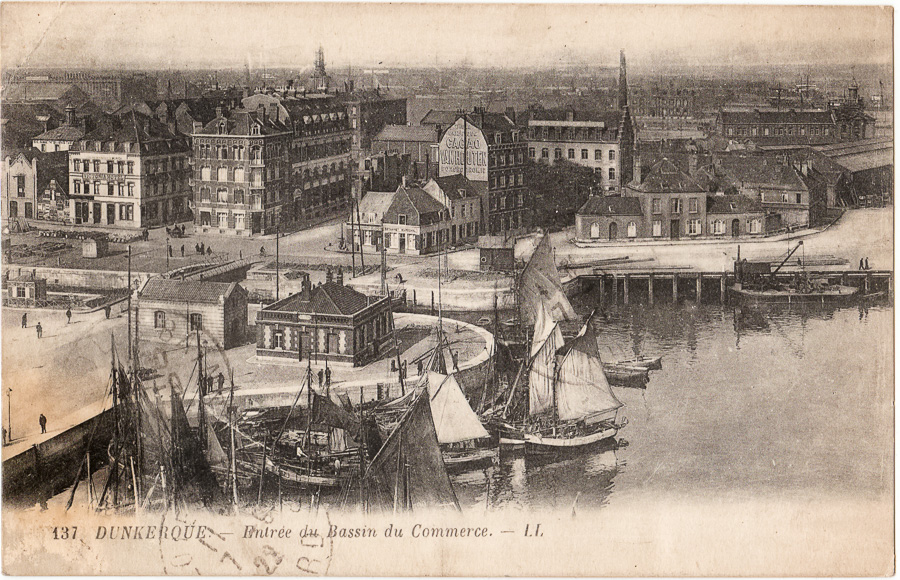 137 Dunkerque. - Entrée du Bassin du Commerce. -LL (Levy Fils et Cie Paris) -Cachet de la poste 1922