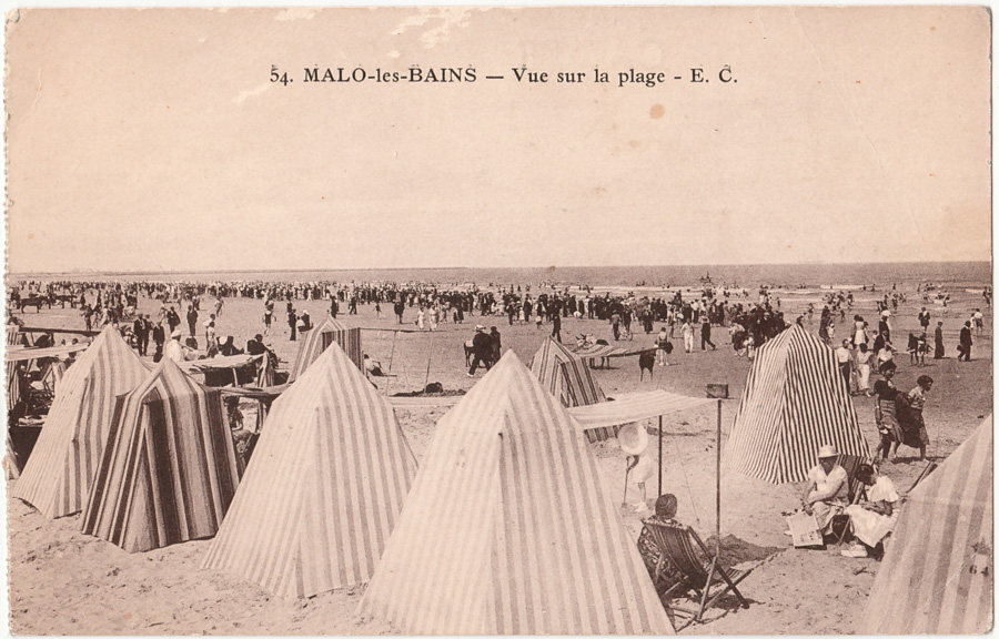 54. MALO-les-BAINS - Vue sur la Plage - E.C.