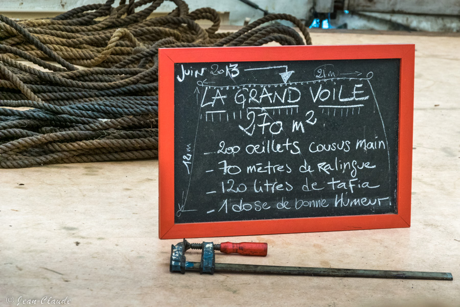 La grand voile - détails de fabrication