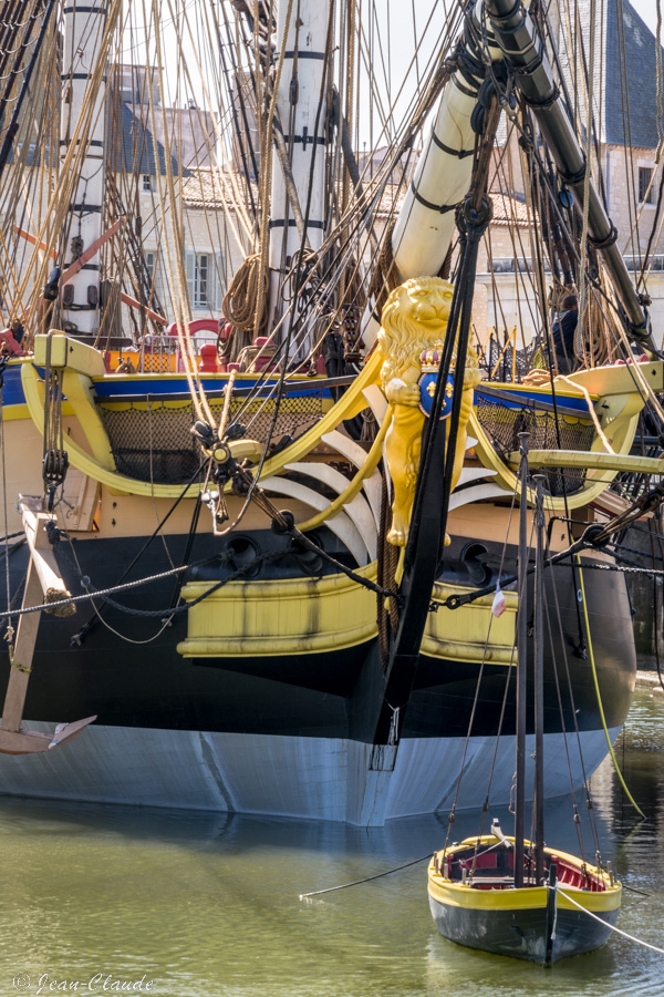 l'Hermione vu de la proue, 2014