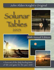 Solunar tables 2023 - John Alden Knight’s original