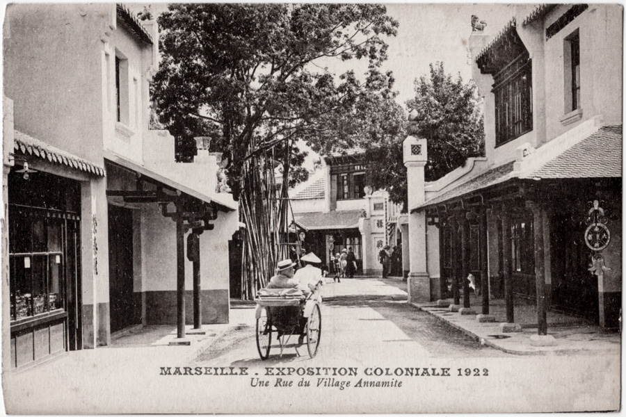 MARSEILLE - EXPOSTION COLONIALE 1922 Une rue du Village Annamite