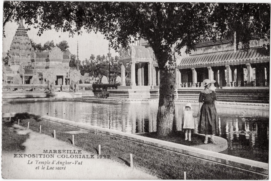 MARSEILLE - EXPOSTION COLONIALE 1922 Le temple d'Angkor-Vat et le Lac sacré
