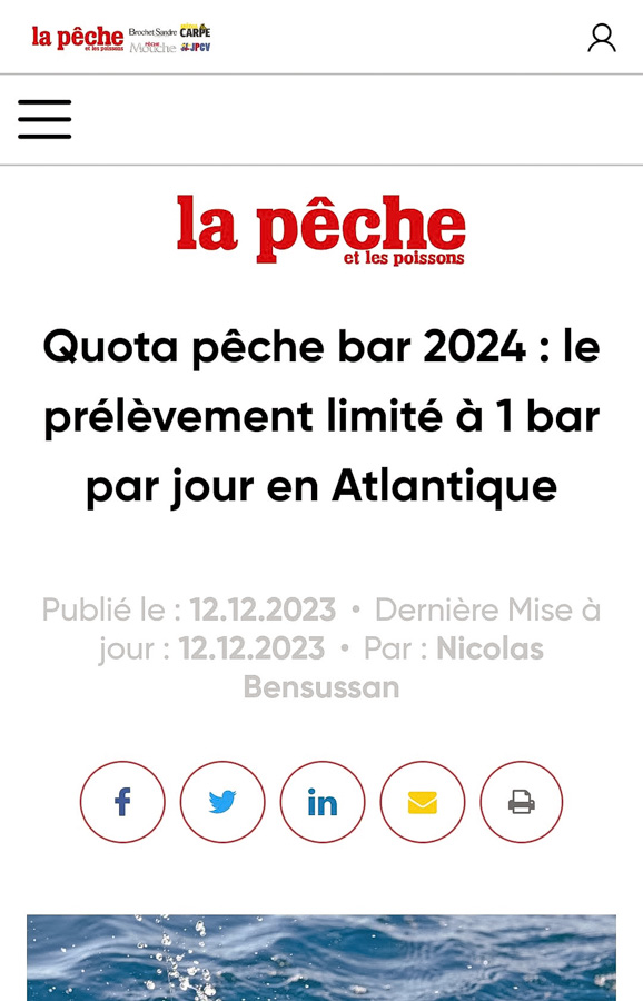 Les quotas de pêche - www.peche-poissons.com 12/12/2023