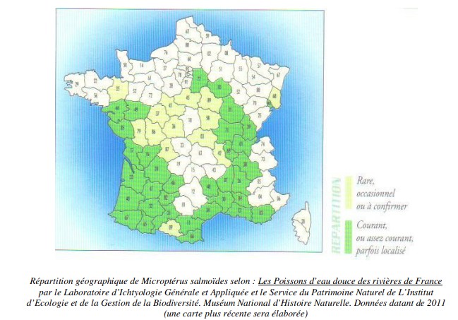 Répartition de Blackbass en France