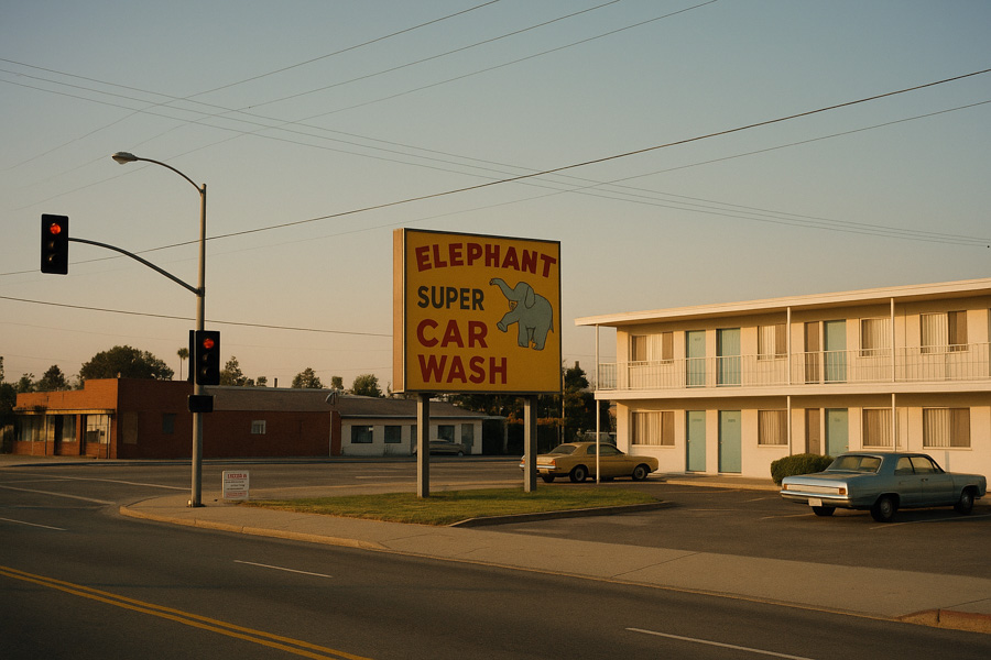 moodboard visuel inspiré de des photographies de Stephen Shore