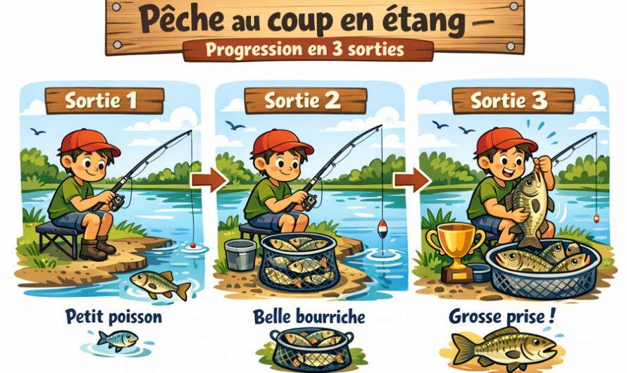 Pêche au coup en étang – progression en 3 sorties