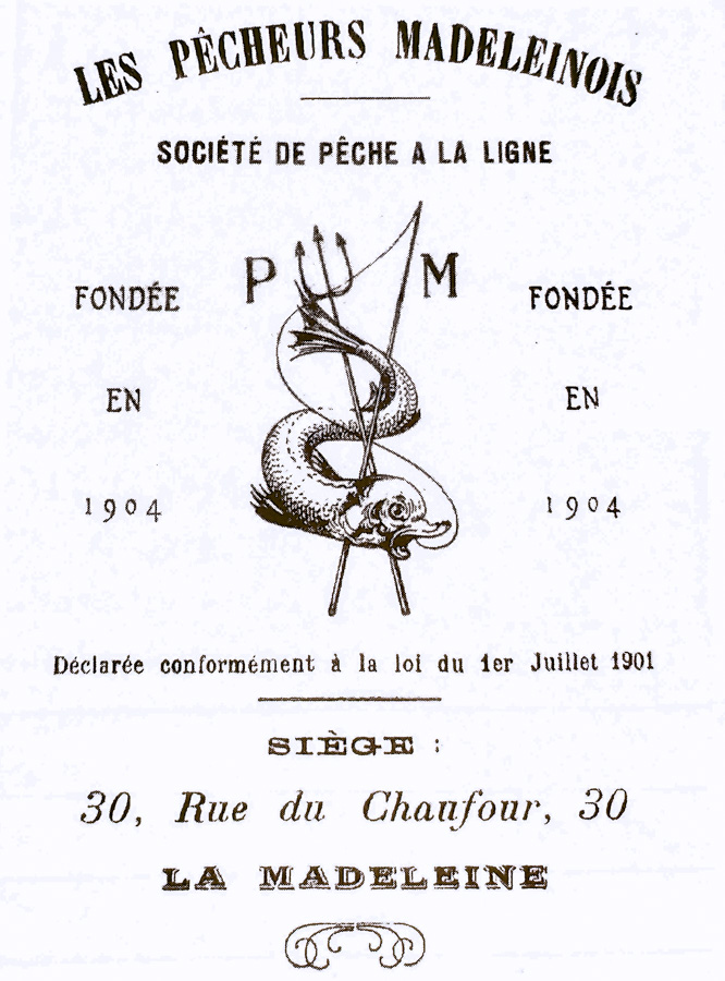 Carte "Les Pêcheurs Madeleinois", 1904